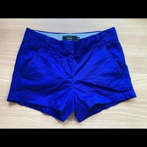 J. Crew electric blue shorts 00 xxs
